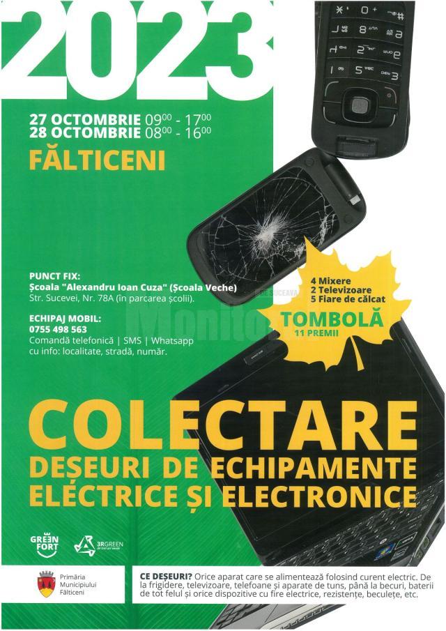 Campanie de colectare a deșeurilor electrice, electronice și electrocasnice, la Fălticeni