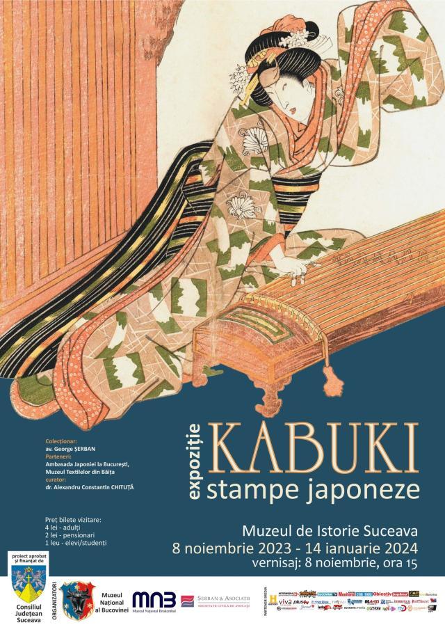 Expoziţie de stampe japoneze „Teatrul Kabuki”, la Muzeul Naţional al Bucovinei