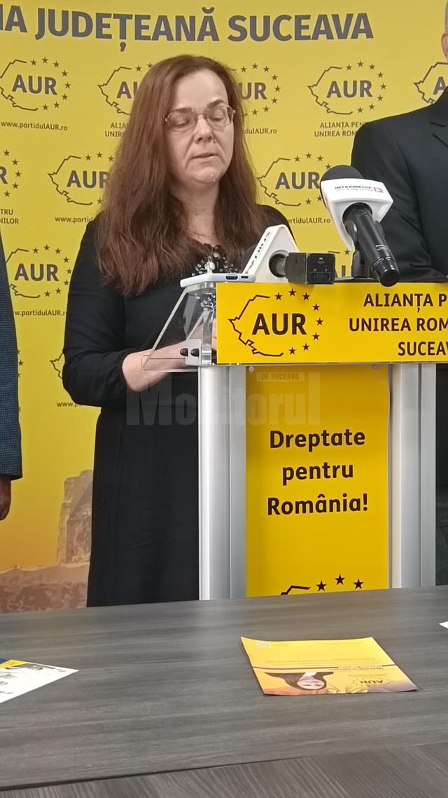 Vicepreședintele AUR Suceava, Aura Bejinari