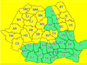 Aproape jumătate din județul Suceava va fi sub Cod Galben de vânt și ploi