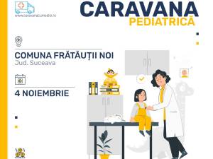 Circa 100 de copii din Frătăuții Noi vor fi consultați gratuit, sâmbătă, de „Caravana cu Medici”