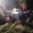 Autoturismul răsturnat vineri noapte