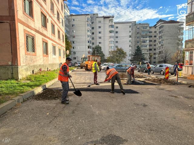 Parcare de reședință reabilitată pe strada Narciselor, în cartierul Zamca