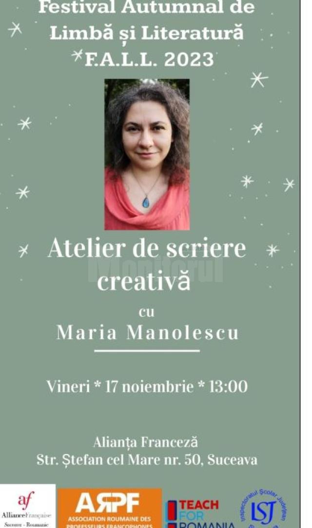 Atelier de scriere creativă, la Alianța Franceză din Suceava