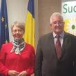 Ambasadorul Suediei, Therese Hydèn, împreună cu primarul Sucevei, Ion Lungu