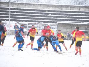 S-a jucat în condiții hibernale. Sursa foto Andrei Hamza