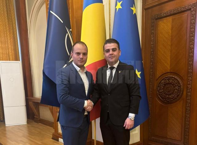 Președintele ANPM Laurențiu Alexandru Păștinaru și deputatul PSD de Suceava Gheorghe Șoldan