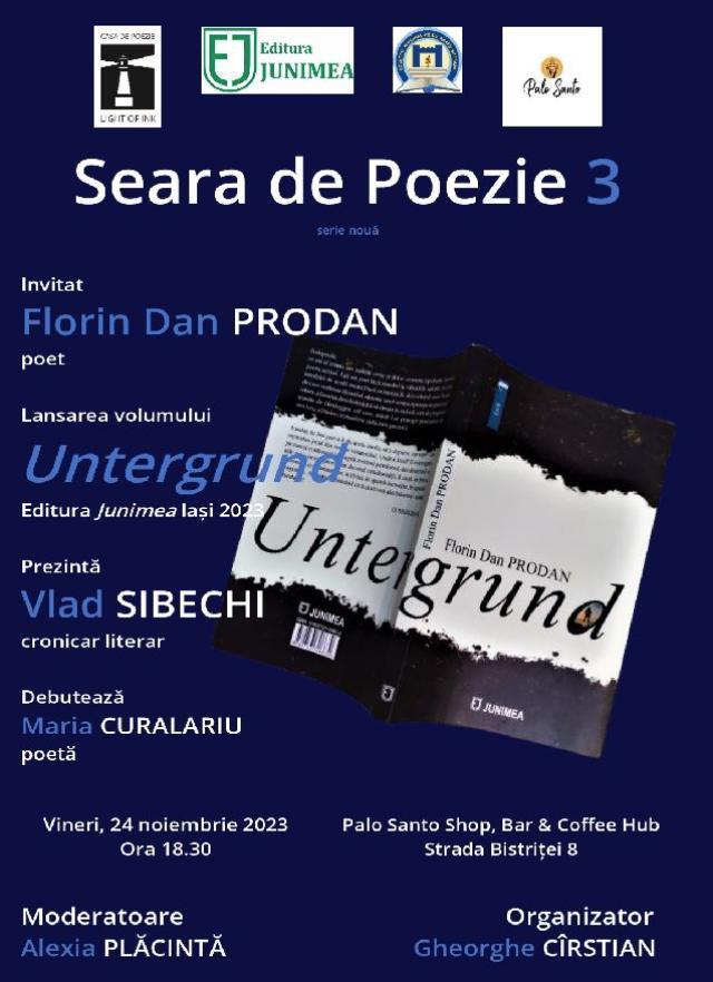 Poeții Florin Dan Prodan și Maria Curalariu, invitați, vineri, la Seara de poezie 3