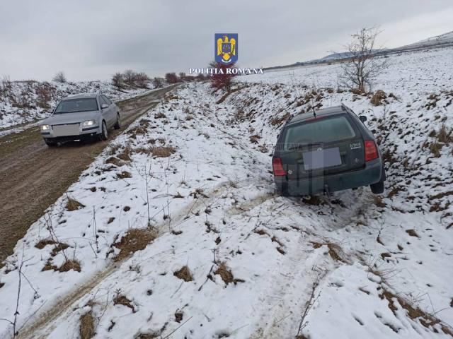 Mașina abandonată de fugar