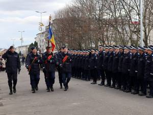 Ceremonia de absolvire şi avansare în gradul de sergent major a absolvenților Şcolii Militare de Subofiţeri de Jandarmi Fălticeni