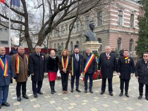 Deputatul Vlad Popescu Piedone alături de liderii PSD prezenți la Fălticeni de Ziua Națională