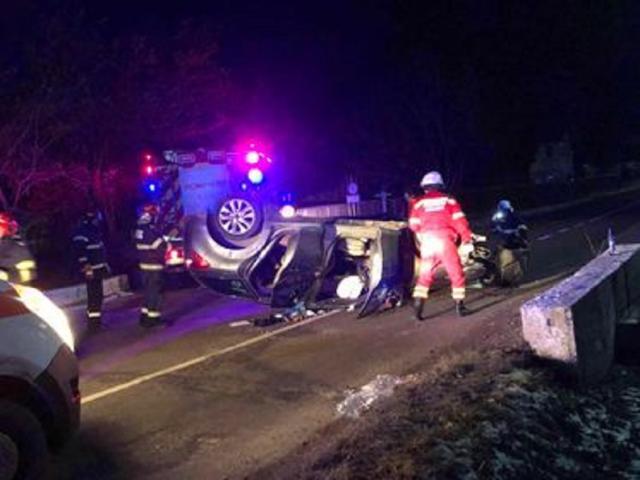 Accidentul în care a fost implicat polițistul. Sursa ZiaruldepeNet