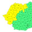 Cod galben de ploi de miercuri dimineața până joi dimineața, cu temperaturi negative noaptea