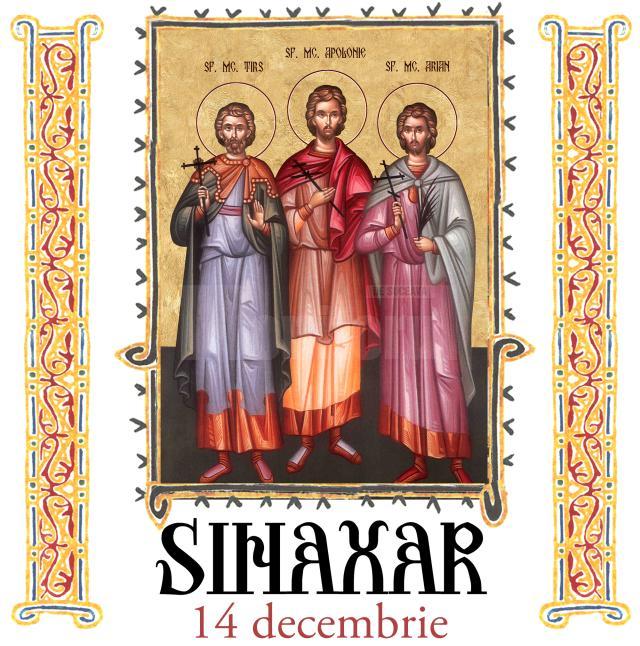 Sinaxar 14 decembrie 2023