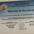 Diploma primită de universitarul sucevean