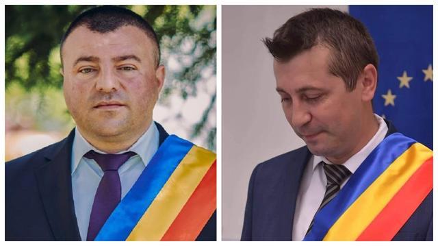 Primarul comunei Marginea, Gheorghe Lazăr, şi primarul comunei Frătăuții Noi, George Olari