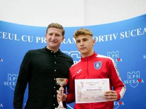 Dorin Goian împreună cu Sebastian Burlacu, cel mai bun fotbalist de la LPS