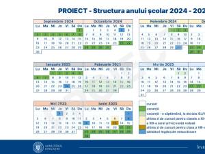 PROIECTUL CALENDARULUI ANULUI SCOLAR 2024 - 2025