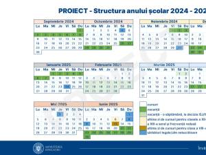 Proiectul calendarului anului școlar 2024 -2025
