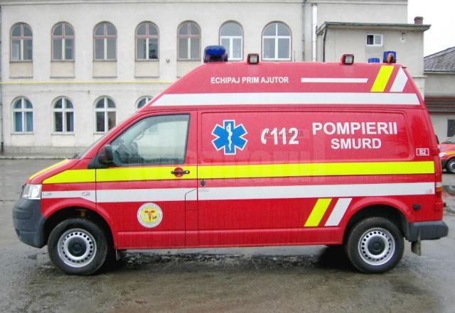 Rănitul a fost preluat de un echipaj SMURD