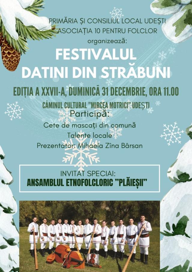 Festivalul „Datini din străbuni”, ediția a XXVI-a, duminică, la Udești