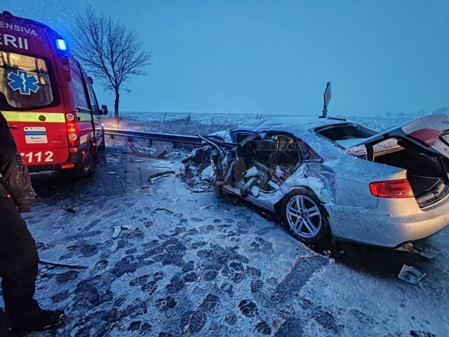 Autoturismul condus de tânărul sucevean