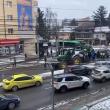 Fermierii au forțat barajul Poliției și au blocat traficul în Suceava