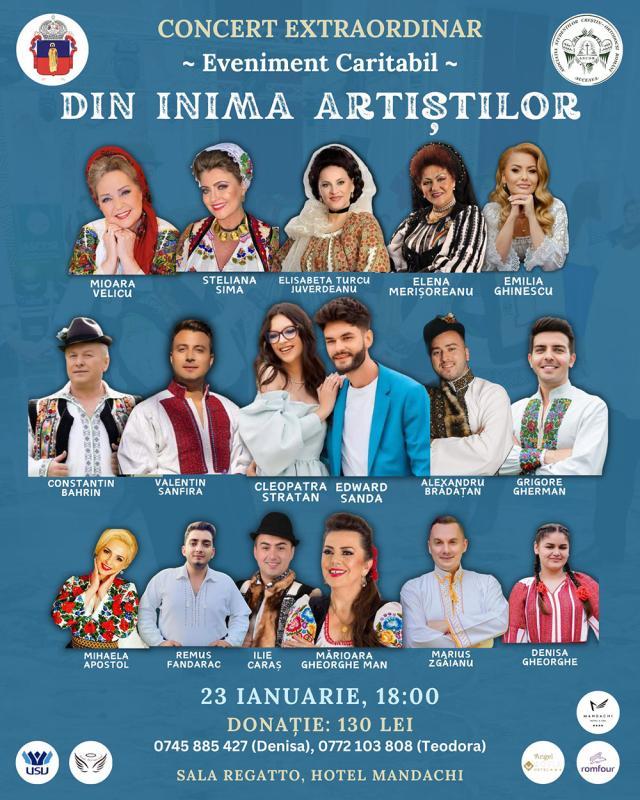 „Din inima artiștilor”, eveniment caritabil organizat de ASCOR Suceava