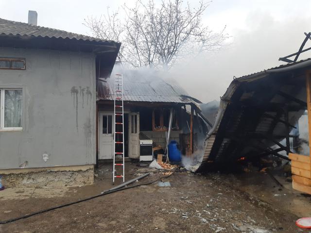 8 bovine au murit într-un puternic incendiu care a fost aproape să cuprindă și casa fermierilor