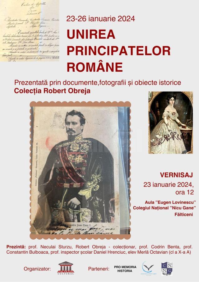 Vernisajul expoziției „Unirea Principatelor Române”, la Fălticeni