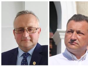 Edilul orașului Milișăuți, Vasile Cărare, și primarul comunei Pojorâta, Bogdan Codreanu