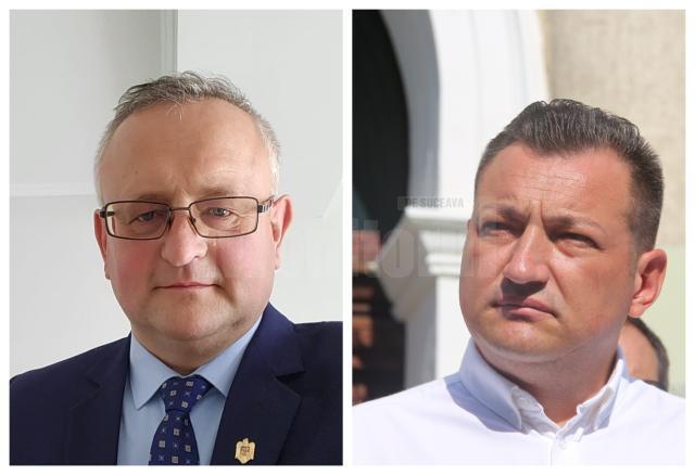 Edilul orașului Milișăuți, Vasile Cărare, și primarul comunei Pojorâta, Bogdan Codreanu