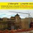 Lucrări de restaurare la podul de acces în Cetatea de Scaun a Sucevei, motiv pentru care ...