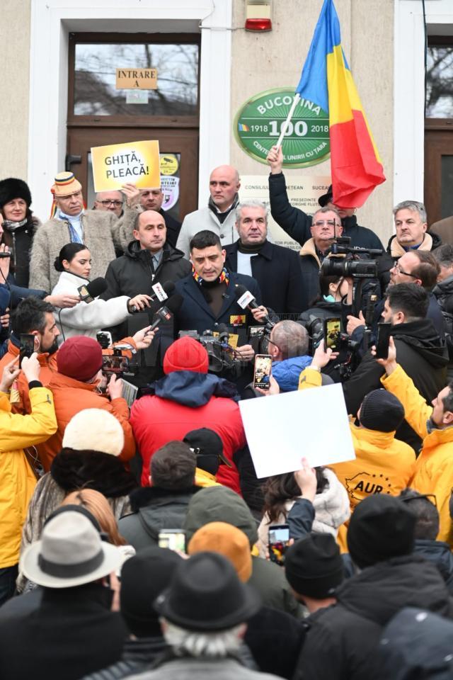 Liderul AUR anunță un protest cu 3.000 de oameni la Suceava pentru a cere plecarea lui Gheorghe Flutur de la conducerea județului