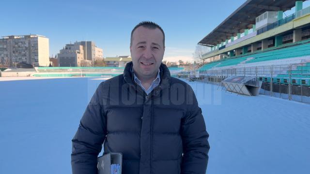 Lucian Harșovschi a prezentat pista de atletism acoperită de zăpadă