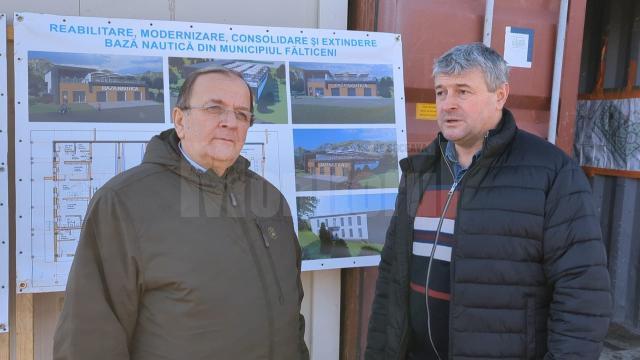 Președintele Consiliului Județean, Gheorghe Flutur, și primarul municipiului Fălticeni, Cătălin Coman