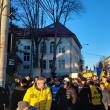 Miting împotriva lui Gheorghe Flutur, cu membri și simpatizanți AUR din județele Suceava, Iași, Botoșani, Neamț, Bistrița-Năsăud și din București