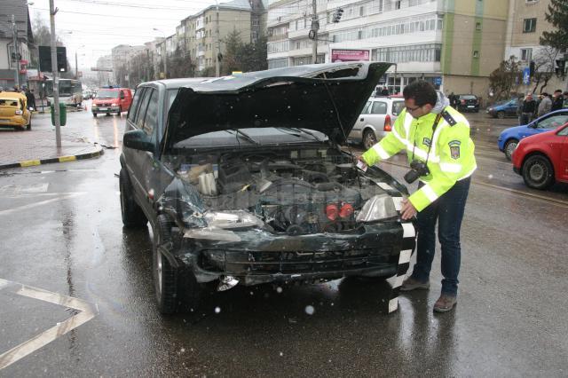 Autoturismul de teren implicat în accident