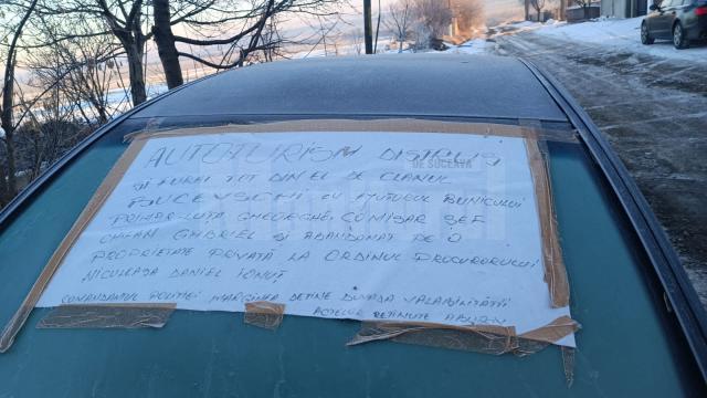 Mesajul din parbrizul mașinii distruse