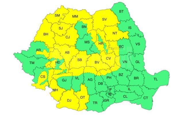 Primul Cod Galben pentru intervalul 4-5 februarie