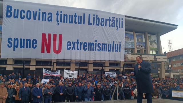 Gheorghe Flutur a organizat la Suceava cel mai mare miting antiextremism din România