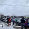 Accident cu trei mașini implicate în intersecția din fața Lidl Burdujeni