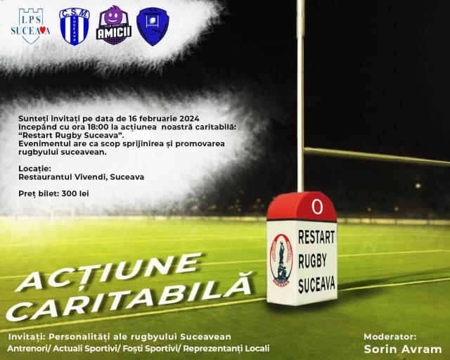 ”Restart rugby Suceava”, eveniment caritabil pentru sprijinirea sportului cu balonul oval