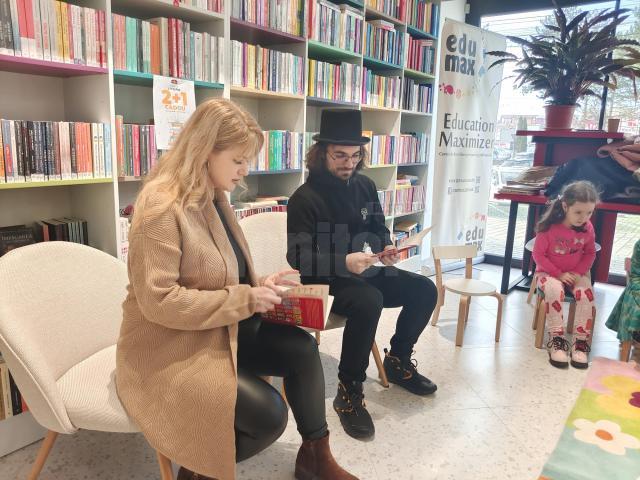 Actorul Bogdan Amurăriței și Narcisa Marian, de Ziua Națională a Lecturii, la acțiunea organizată de TMMVS la Librăria Alexandria