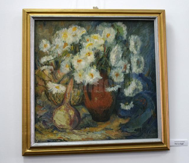 Lucrări din expoziţia de pictură „Armonii florale”