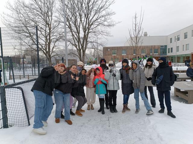 Elevi și profesori de la Școala Gimnazială Nr. 4 Suceava, într-o mobilitate de grup Erasmus+ în Finlanda
