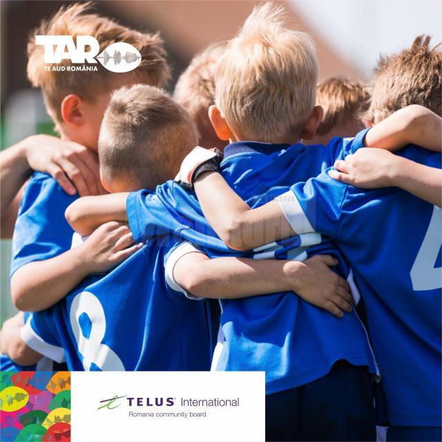 Fundația TELUS International Romania Community Board susține programul „Mini Rugby pentru toți”, implementat de Fundația Te Aud România