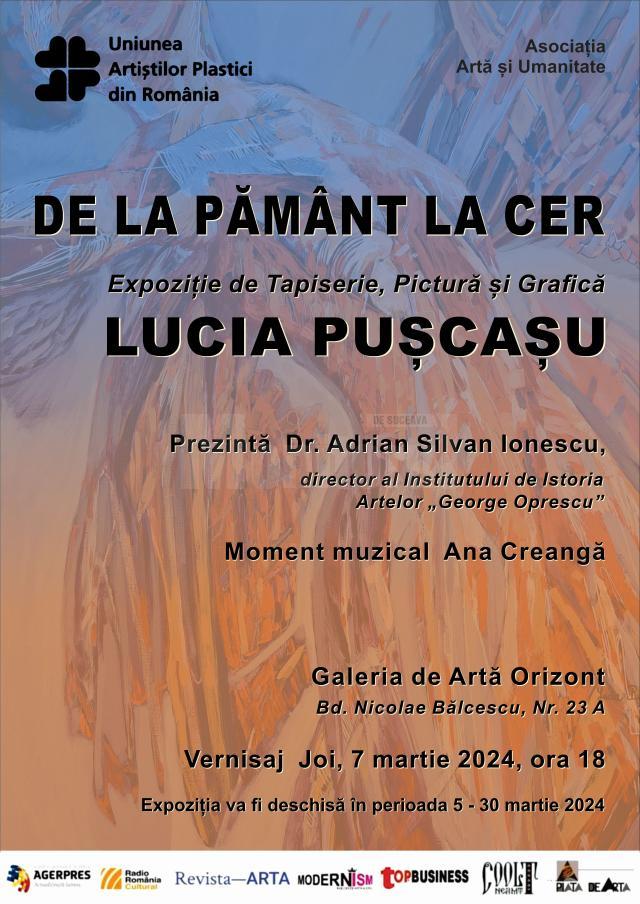 Lucia Pușcașu deschide la Galeria de Artă Orizont din centrul capitalei expoziția personală „De la pământ la cer”