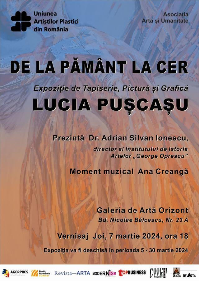 Lucia Pușcașu deschide la Galeria de Artă Orizont din centrul capitalei expoziția personală „De la pământ la cer”