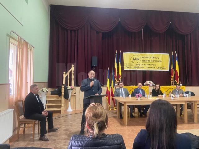 Omul de afaceri Dan Marcu și o parte din echipa sa de consilieri au pus umărul la lansarea candidatului AUR de la Satu Mare